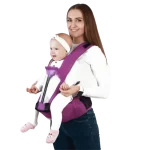 Portebébé ergonomique 360° pour nouveauné transport avant matériau doux sangles ajustables couleur rose bleu rouge violet