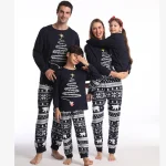 Ensembles de pyjamas de Noël assortis pour la famille tenues rouges père mère fille fils vêtements pour enfants  2245 Dark blue