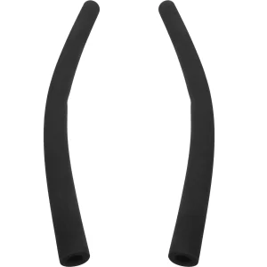 Poignées antidérapantes en caoutchouc 2 pièces noires ergonomiques tapis de course vélo d&rsquo;appartement fitness confort sécurité antitranspiration gain deadhérence