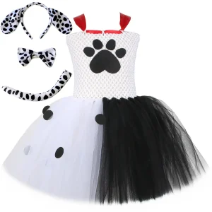 Robe tutu en forme de chien Daltravaillait pour bébé fille costume d’Halloween à pois blancs et noirs animal tacheté pour enfant chiot en bas âge tenue en ique fit A02 Robe tutu en forme de chien Daltravaillait pour bébé fille costume d’Halloween à pois blancs et noirs animal tacheté pour enfant chiot en bas âge tenue en ique fit A02