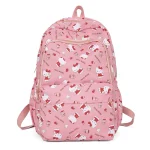 Sac à dos Hello Kitty pour enfants école Loisirs Style mignon Motifs répétitifs Confortable Adapté aux enfants Design attrayant Utilisation quotidienne