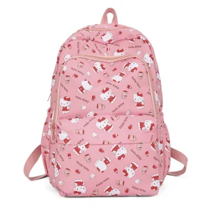 Sac à dos Hello Kitty pour enfants école Loisirs Style mignon Motifs répétitifs Confortable Adapté aux enfants Design attrayant Utilisation quotidienne