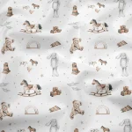 Drapshousses bassinette bébé en coton 130cm x 70cm imprimé animaux jouets doux et sécuritaire pour nouveauné literie enfant