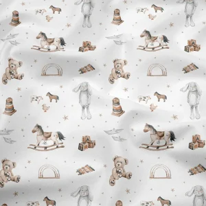 Drapshousses bassinette bébé en coton 130cm x 70cm imprimé animaux jouets doux et sécuritaire pour nouveauné literie enfant Drapshousses bassinette bébé en coton 130cm x 70cm imprimé animaux jouets doux et sécuritaire pour nouveauné literie enfant