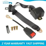 Ceinture de sécurité universelle NUNUA 2 ans garantie camion voiture bus véhicule ceinture polyester nylon clip sécurisé accessoires incl. noir argenté