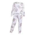 Ensemble pyjama mère et fille loungewear détente floral pyjama en doux tissu style romantique home comfort cadeau idéal vêtements de nuit
