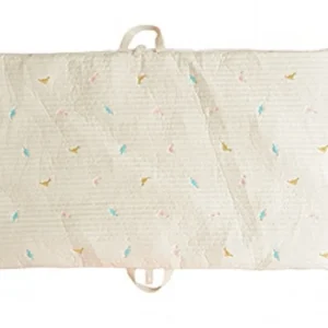 Coussin de sieste respirant en coton brodé pour bébé matelas portable pliable confortable et sécuritaire  Dinosaurs