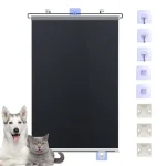 Rideau antiinsectes intérieur extérieur design moderne aluminium tissu polyester 6 attaches Fixes portes fenêtres usage familial protection moustiques style fonctionnel