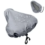 Housse de protection imperméable pour selle de vélo antipoussière UV rangement gris