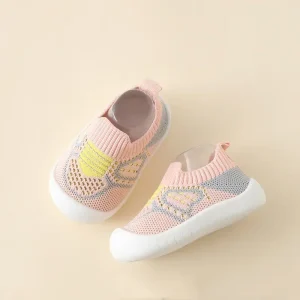 Chaussures antidérapantes respirantes bébé filles garçons maille synthétique semelle plastique confortables été