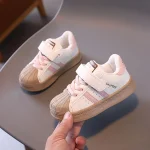 Baskets d&rsquo;automne pour enfants chaussures de sport tendance antidérapantes pour garçons et filles première année 2024  Rose clair