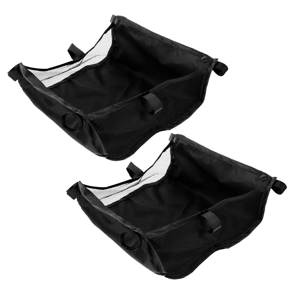 Paniers de rangement pour poussette 2 pièces filet en maille organisateur sous le siège étanche landau sac de rangement essentiel pour bébé poussette