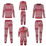 Pyjamas Noël famille classique Wapiti rouge imprimé ensembles adultes enfants bébés garçons filles vêtements de nuit doux confortables