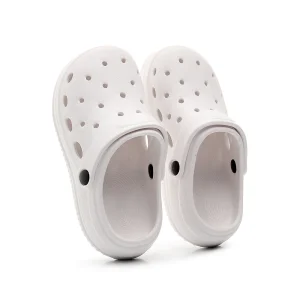 Sandales à trous pour enfants chaussures d’été antidérapantes design simple confortable plage et usage quotidien blanc Sandales à trous pour enfants chaussures d’été antidérapantes design simple confortable plage et usage quotidien blanc