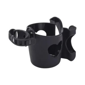 Support de gobelet multifonctionnel pour poussettes bébé fixation ajustable design moderne matériaux solides couleur noire