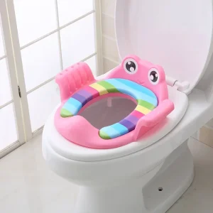 Siège toilette bébé apprentissage propreté sécurisé design ludique potty training enfants 46 ans coloré doux plastique