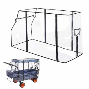 Couverture de pluie transparente PVC pour chariot de jardin transport et camping – Protection étanche design robuste et fonctionnel