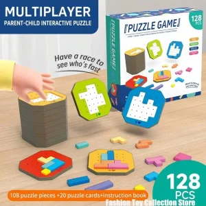 Jeu de société interactif éveil logique 108 pièces puzzle cartes enfants adultes apprentissage familial cadeau éducatif enfants 36 ans