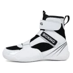 Chaussures de boxe enfants sécurité soutien cheville antidérapant sport combat conforturable