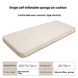 Matelas gonflable autoinflatable camping home bébé enfant lit d&rsquo;appoint compact léger matelas pliable tissu élastique polyester 10cm