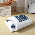 Sac de couchage chaud pour chat hiver lits amovibles confort style mignon 100% coton nid douillet