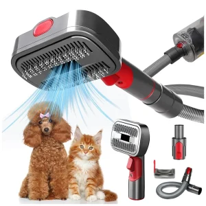 Kit de toilettage aspirateur pour chiens accessoire Dyson compatible brossage et aspiration poils de chien ergonomique design moderne idéal pour animaux à poils longs
