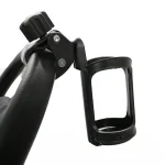 Portegobelet pour poussette ajustable fixe sur guidon plastique et métal noir usage bébé pratique moderne qualité
