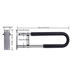 Antivol en U pour vélo sécurité renforcée finition métallique poignée caoutchouc noir montage facile design moderne protection contre le vol idéal pour urbain