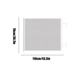 Écran de porte rétractable protection solaire intimité extérieur intérieur 110x78cm tissu maille fixation facile