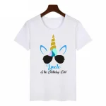 Tshirt famille tunique anniversaire licorne drôle tshirt homme fete enfant tshirt maman frère cadeau naissance naif mode été
