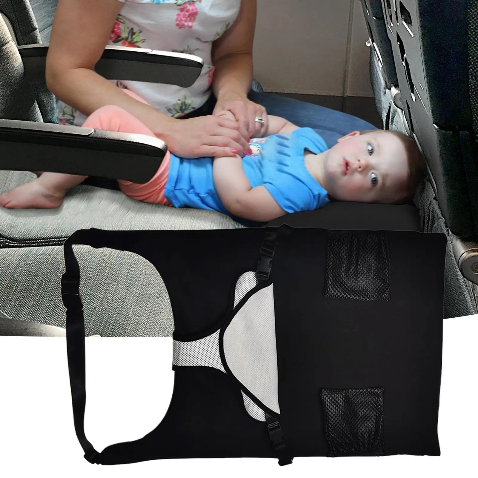 Lit d’avion de voyage pour bébé extension siège voiture reposepieds portable hamac berceau de sommeil pour enfants poche latérale design sécuritaire