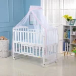 Moustiquaire universelle pliable pour lit bébé protection insectes lit rond été nouvelle arrivée  Rose