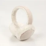 Cacheoreilles en peluche moelleux pour homme et femme protection contre le froid style hiver beige