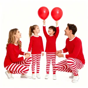 Ensembles pyjamas Noël famille assortis papa maman enfant pyjama rouge rayures vêtements nuit manches longues tenues détente Ensembles pyjamas Noël famille assortis papa maman enfant pyjama rouge rayures vêtements nuit manches longues tenues détente