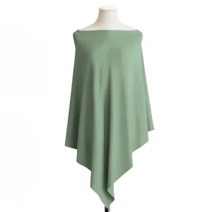 Couverture d&rsquo;Allaitement en Polyester Poncho Intimité Sage Green Doux et Élégant pour Mère et Bébé