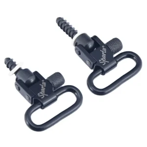 Ensemble de sangles d’épaule Sparta pour armes à feu anneaux détachables et ajustables en acier noir compatible 1.25 inch Ensemble de sangles d’épaule Sparta pour armes à feu anneaux détachables et ajustables en acier noir compatible 1.25 inch
