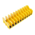 Organisateur de documents incliné en plastique jaune pour bureau école domicile rangement facile accessibles compartiments