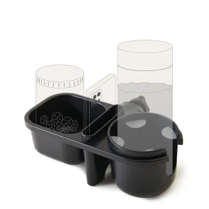 Portegobelet multifonctionnel pour poussette compartiments séparés design moderne sécurisé antifuites accessoire bébé