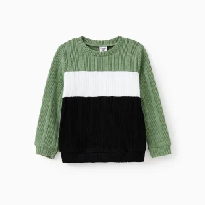 Ensemble Famille Pat Pat Vert Blanc Noir Pull Côtelé Manches Longues Doux Confort Élégant Casual Enfant 34 Ans Ensemble Famille Pat Pat Vert Blanc Noir Pull Côtelé Manches Longues Doux Confort Élégant Casual Enfant 34 Ans