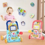 Trotteur éducatif pour bébé 012 mois chariot apprentissage roues en plastique activité musicale jouet éveil bébé cadeau naissance