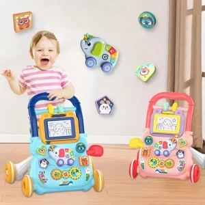 Trotteur éducatif pour bébé 012 mois chariot apprentissage roues en plastique activité musicale jouet éveil bébé cadeau naissance Trotteur éducatif pour bébé 012 mois chariot apprentissage roues en plastique activité musicale jouet éveil bébé cadeau naissance