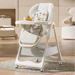 Chaise haute bébé salle à manger portable pliable multifonctionnelle sièges inclinables 02 ans facile à transporter en métal et plastique
