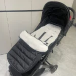 Poussette bébé universelle 03 ans tissu coton cadre métal design moderne coussin confort capote intégrée promenade urbaine