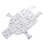Support de bain bébé filet pliable en mesh blanc étoiles bleu gris roseปลอด Barker sécurité confortable