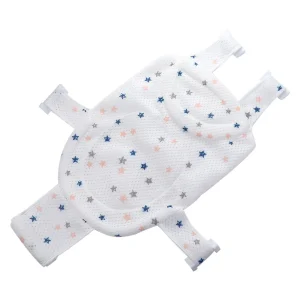 Support de bain bébé filet pliable en mesh blanc étoiles bleu gris roseปลอด Barker sécurité confortable Support de bain bébé filet pliable en mesh blanc étoiles bleu gris roseปลอด Barker sécurité confortable