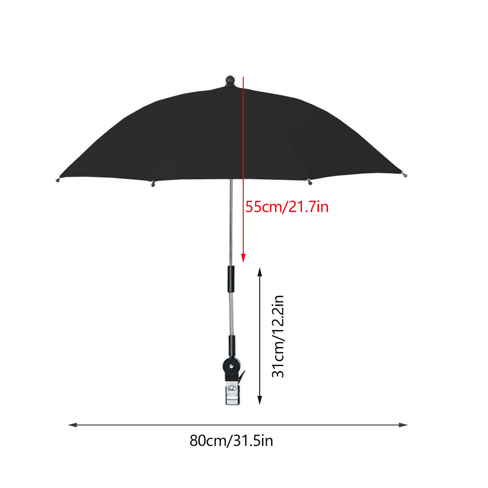 Chaise pliable parasol camping extérieur ombre comfort outdoor siège aluminium tissu polyester parasol noir bois composite bambou