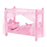 Lit miniature poupée princesse jouet simulation lit à baldaquin accessoires chambre enfant jouets éveil bébé fille décoration chambre enfant