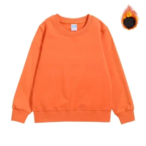 Sweatshirt en coton personnalisé pour la famille pull à col rond vêtement bébé tenue rose orange enfant adulte 214 ans confortable et moderne