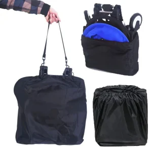 Sac de voyage universel pour poussette pliable bandoulière ajustable polyester résistant portable et sécurisé Sac de voyage universel pour poussette pliable bandoulière ajustable polyester résistant portable et sécurisé