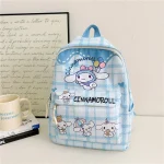 Sac à dos Hello Kitty Sanrio pour écolier Cinnamoroll My Melody Kuromi violet bleu rose vert jaune grande capacité enfants cadeaux scolaires